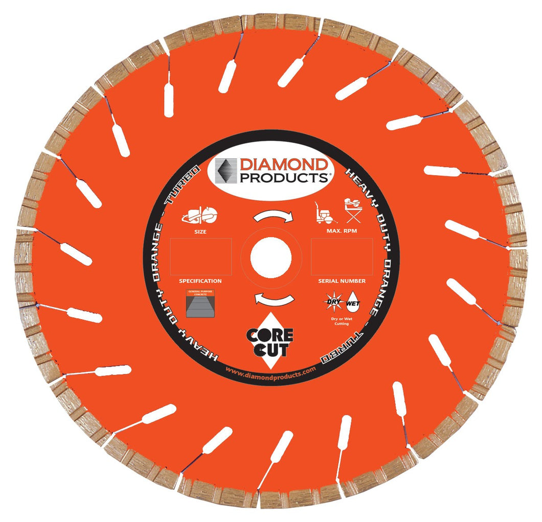 Heavy Duty Orange High Speed Turbo Blades