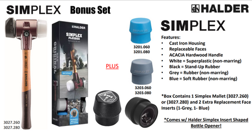 Simplex 60 Bonus SET w/ “Stand Up” and Superplastic Face Inserts
