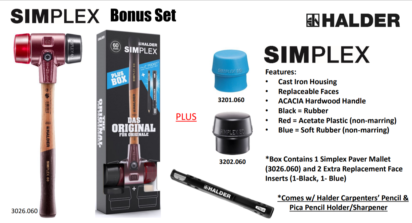 Halder Usa - Mazo Simplex Con Inserciones De Nylon | Cuotas Sin Interés