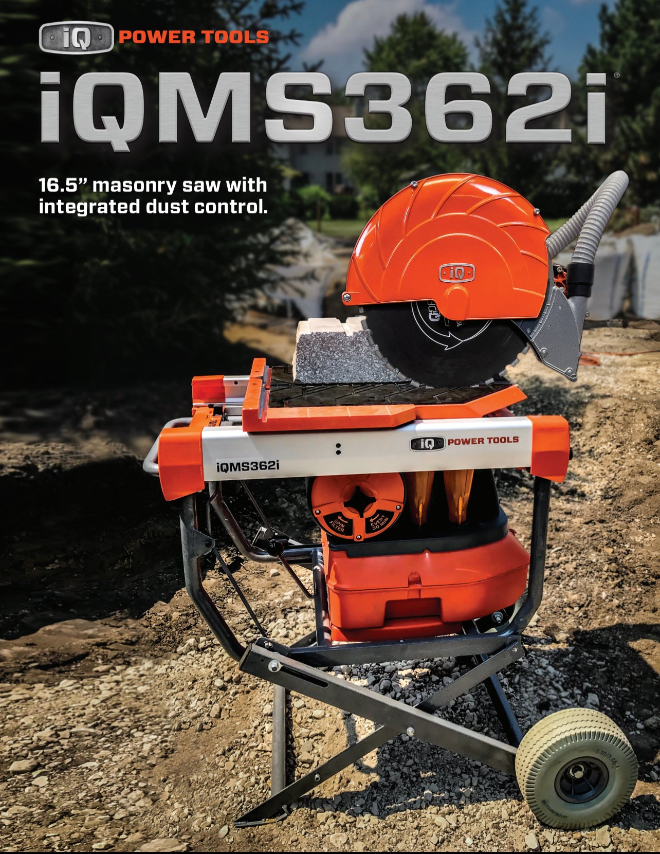 iQ Power Tools iQMS362 16-1 2" Dust Control Masonry Saw - 2