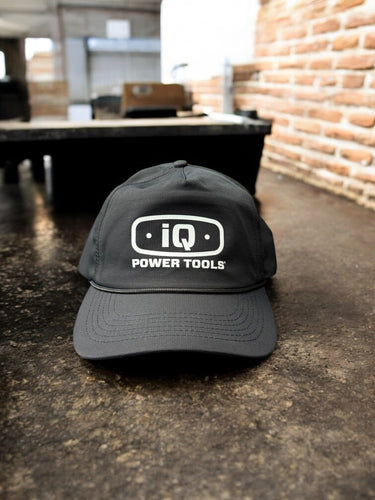 iQ Power Tools Black Performance Logo Hat – Lightweight, Adjustable Fit