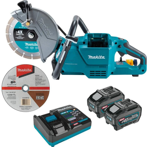 Makita 40V max XGT Brushless Cordless 9 Inch Power Cutter 5 Ah Kit, with AFT, Electric Brake
