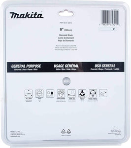 Makita 9" Segmented General Purpose Diamond Blade - NEW