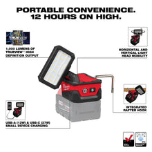 Load image into Gallery viewer, Milwaukee M18 ROVER Compact Folding Flood Light w/ USB Charging (Tool Only) - 2359-20 - product detail
