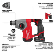 Load image into Gallery viewer, Milwaukee M12 FUEL 5/8” SDS Plus Rotary Hammer Kit - 2508-21XC - product detail