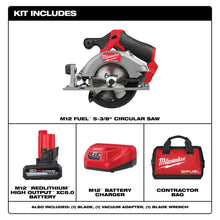Load image into Gallery viewer, Milwaukee M12 FUEL 5-3/8” Circular Saw Kit - 2521-21HO
