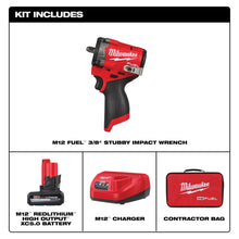 Load image into Gallery viewer, Milwaukee M12 FUEL Stubby 3/8" Impact Wrench Kit - 2562-21 - product detail