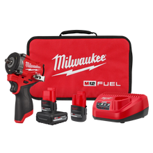 Load image into Gallery viewer, Milwaukee M12 FUEL Stubby 3/8" Impact Wrench Kit - 2562-22