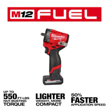 Load image into Gallery viewer, Milwaukee M12 FUEL Stubby 3/8" Impact Wrench Kit - 2562-22 - product detail
