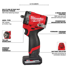 Load image into Gallery viewer, Milwaukee M12 FUEL Stubby 3/8" Impact Wrench Kit - 2562-22 - product detail