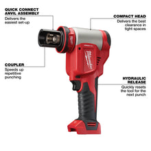 Load image into Gallery viewer, Milwaukee M18 FORCE LOGIC 10 Ton Knockout Tool 1/2" to 4" with Punches and Dies - 2676-04 - product detail