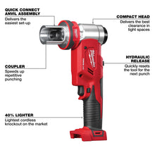 Load image into Gallery viewer, Milwaukee M18 FORCE LOGIC 6T Knockout Tool 1/2" - 4" with Punches and Dies - 2677-04 - product detail