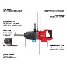 Load image into Gallery viewer, Milwaukee M18 FUEL™ 1" D-Handle Ext. Anvil High Torque Impact Wrench w/ ONE-KEY™ (Tool Only) - 2869-20 — additional product view 3