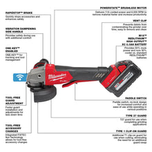 Load image into Gallery viewer, Milwaukee M18 FUEL™ 4-1/2" / 5" Braking Grinder w/ ONE-KEY™ Paddle Switch, No Lock Kit - 2882-22 — additional product view 3