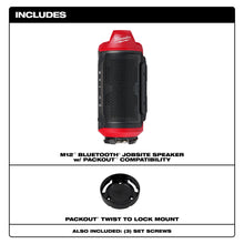 Load image into Gallery viewer, Milwaukee M12 Bluetooth® Jobsite Speaker w/ PACKOUT Compatibility (Tool Only) - 2955-20 - product detail