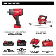 Load image into Gallery viewer, Milwaukee M18 FUEL™ 1/2" HTIW w/ Friction Ring &amp; Grease Gun Combo Kit 2967-22GG — view 2