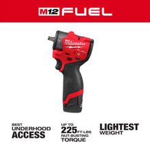 Load image into Gallery viewer, Milwaukee M12 FUEL 3/8" Subcompact Impact Wrench w/ Friction Ring Kit - 3049-22 - product detail