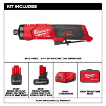 Load image into Gallery viewer, Milwaukee M12 FUEL 1/4" Straight Die Grinder Kit - 3486-22 - product detail