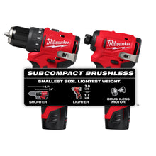 Load image into Gallery viewer, Milwaukee M12 Subcompact Brushless 2-Tool Combo Kit - 3494-22 - product detail