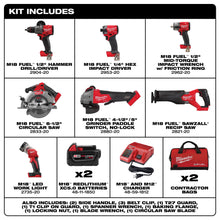 Load image into Gallery viewer, Milwaukee M18 FUEL™ 7-Tool Combo Kit 3697-27 — view 3