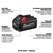 Load image into Gallery viewer, Milwaukee M18™ REDLITHIUM™ HIGH OUTPUT™ XC6.0 Battery Pack - 48-11-1865 — additional product view 2