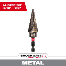 Load image into Gallery viewer, Milwaukee SHOCKWAVE Impact Duty #4 3/16 - 7/8" Step Drill Bit - 48-89-9244 - product detail