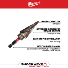 Load image into Gallery viewer, Milwaukee SHOCKWAVE Impact Duty #4 3/16 - 7/8" Step Drill Bit - 48-89-9244 - product detail