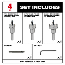 Load image into Gallery viewer, Milwaukee One-Piece Carbide Hole Cutter Set - 4PC - 49-22-8610 - product detail