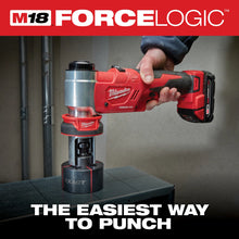 Load image into Gallery viewer, Milwaukee M18 FORCE LOGIC 6T Knockout Tool 1/2" - 4" with Punches and Dies - 2677-04 - additional product detail 1
