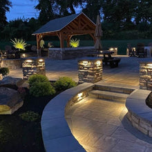 Load image into Gallery viewer, MODERN Hardscape Light LED w/replcbl lamp, 12V 1W, 78LM, 12LEDs, 4000k, w/silicone wire nuts