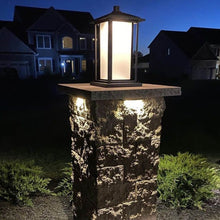 Load image into Gallery viewer, Pier Light - Noble, Color Changing w/Tru-Scapes App - 12V 6W LED 360° beam RGBCW, w/silicone wire nuts, mounting base, drill template, anchor kit and masonry drill bit