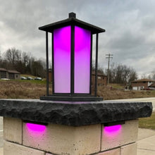 Load image into Gallery viewer, Pier Light - Noble, Color Changing w/Tru-Scapes App - 12V 6W LED 360° beam RGBCW, w/silicone wire nuts, mounting base, drill template, anchor kit and masonry drill bit