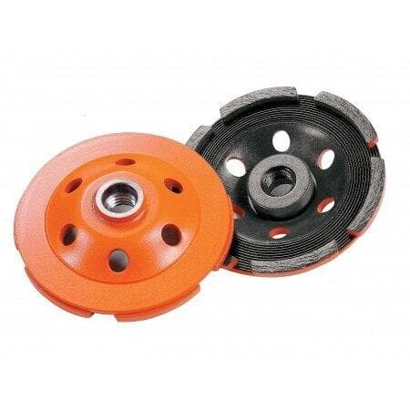 Single Row Heavy Duty Orange Segmented Cup Grinder