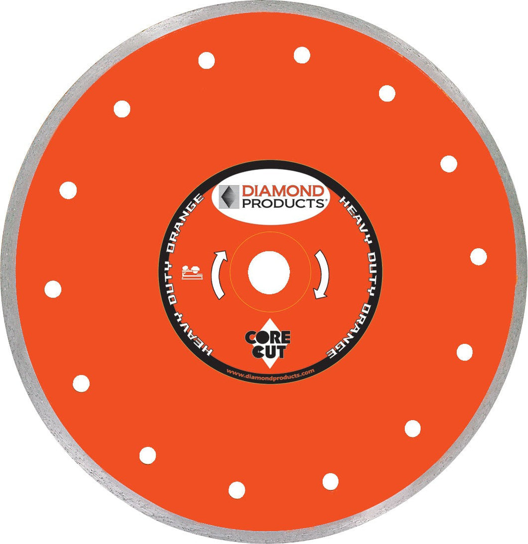 Heavy Duty Orange Continuous Rim Tile Diamond Blades