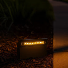 Load image into Gallery viewer, "*NEW* Low Profile Adjustible Walkway Wash Light 7"" LED w/replaceable lamp, 12V 1W, 78LM, Color Changing - RGBCW, w/silicone wire nuts (uses A6000 replaceable lamp)  LIMITED SUPPIES IN STOCK!