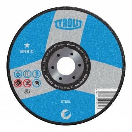 Tyrolit Basic Wheels for Steel Cutting and Grinding – Pack of 5