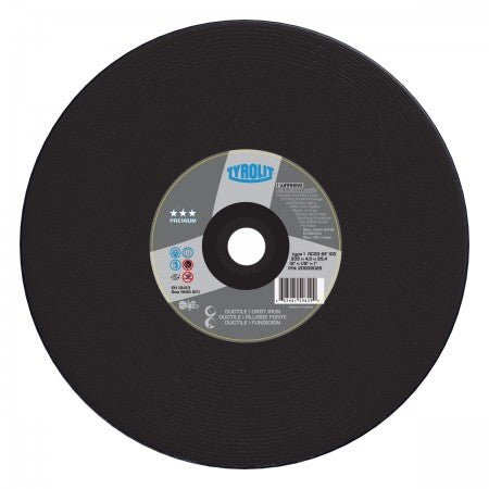 Tyrolit PREMIUM High Speed Gas & Electric Saw Wheels for Ductile/Cast Iron & Asphalt-Type 1