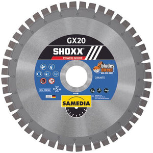 Samedia: SHOXX GX20 Silencio - Granite Hard Stone & Quartz Diamond Blade