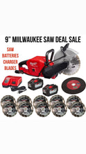 Load image into Gallery viewer, 9&quot; Milwaukee Saw Deal With Blades