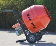 Crown: Max Mix - 3 Cubic Feet, Steel Drum, Wheelbarrow Utility Concrete Mixer
