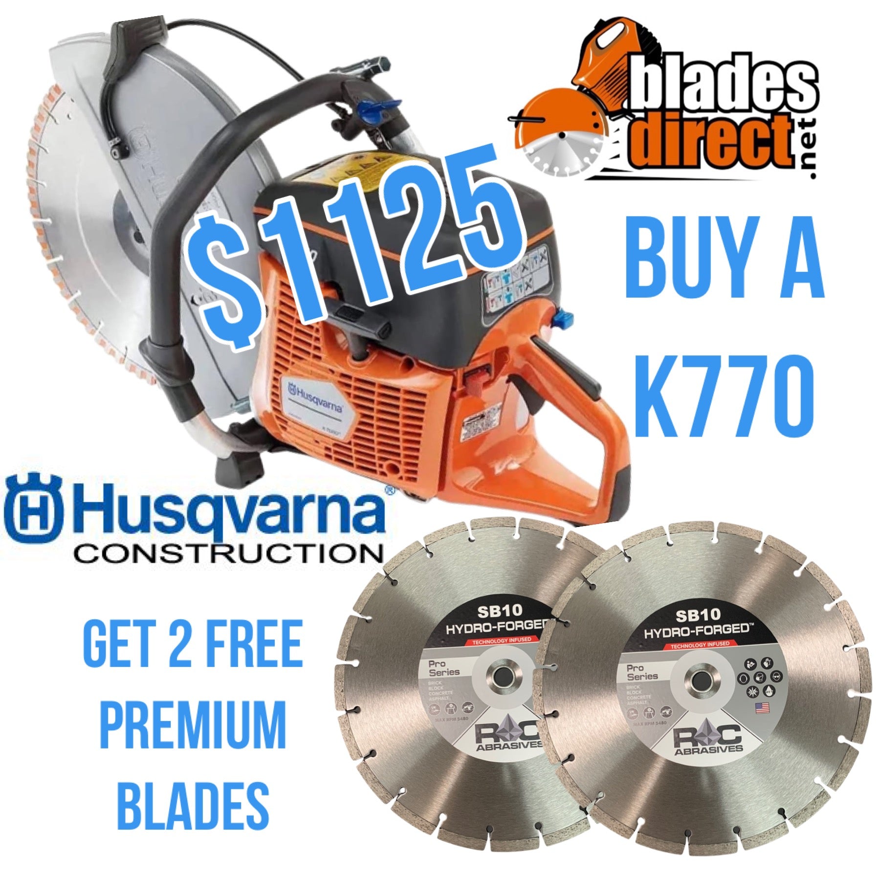 Husqvarna Power Cutter K770 Husqvarna Saws Blades Direct