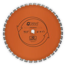 Load image into Gallery viewer, 16.5&quot; Q-Drive Arrayed Segmented Hard Concrete Orange Blade Silent Core
